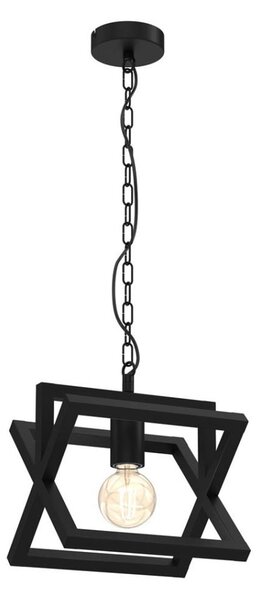 Lustr na řetězu ARNOLD 1xE27/60W/230V černá