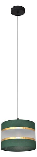 Lustr na lanku HELEN 1xE27/15W/230V pr. 20 cm zelená/zlatá