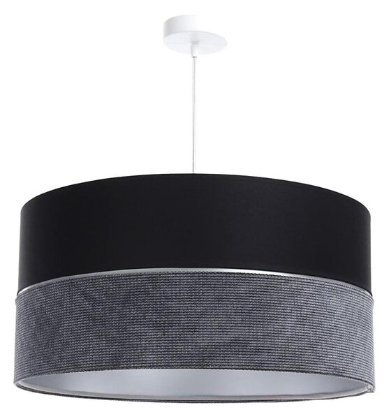 Lustr na lanku TWIST 1xE27/60W/230V černá/šedá/stříbrná