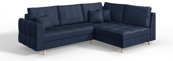 Tmavě modrá rohová pohovka (pravý roh) Ariella – Ropez