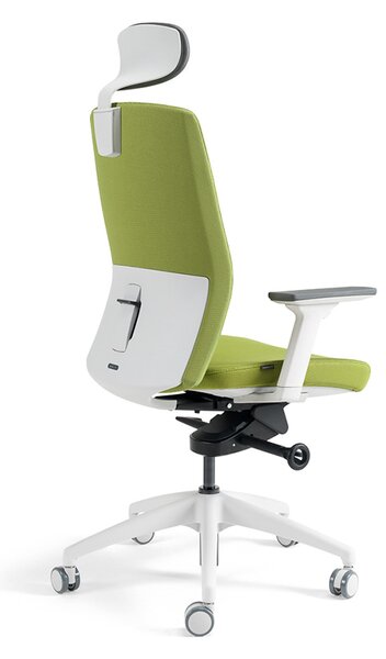 Kancelářská ergonomická židle BESTUHL J2 WHITE SP — více barev, s podhlavníkem Modrá 214