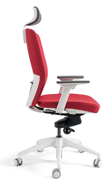 Kancelářská ergonomická židle BESTUHL J2 WHITE SP — více barev, s podhlavníkem Modrá 214