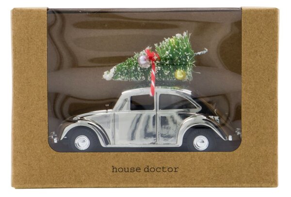 Vánoční autíčko Xmas Car Mini Silver House Doctor