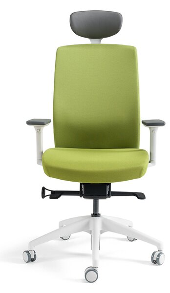 Kancelářská ergonomická židle BESTUHL J2 WHITE SP — více barev, s podhlavníkem Modrá 214