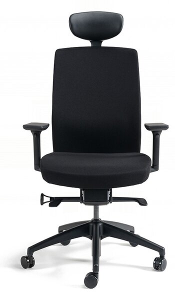 Kancelářská ergonomická židle BESTUHL J2 SP — více barev, s podhlavníkem Černá 201