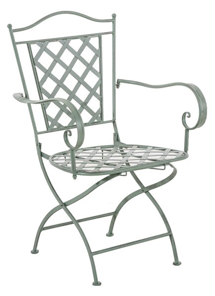 Kovová židle Adara - Zelená antik