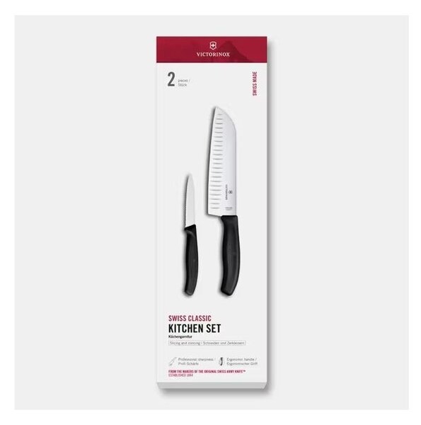 Victorinox - Sada kuchyňských nožů SWISS CLASSIC 2 ks černá