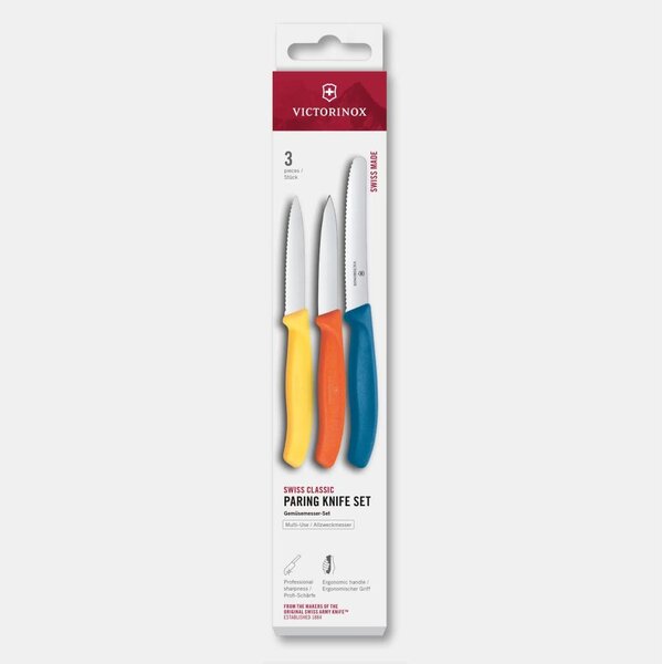 Victorinox - Sada kuchyňských nožů na zeleninu SWISS CLASSIC 3 ks pestrobarevná