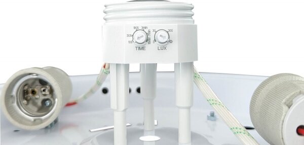Stropní svítidlo se senzorem pohybu MANA 2xE27/40W/230V pr. 30 cm bílá