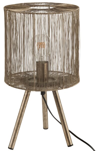 Mosazná kovová stolní lampa J-Line Nystad