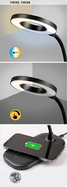 Rabalux 74014 - LED Stmívatelná dotyková stolní lampa HARDIN LED/5W/5V bílá