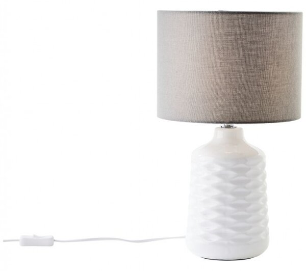 Brilliant 94569/70 Stolní keramická lampa ILYSA BÍLO-ŠEDÁ