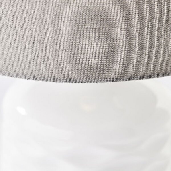 Brilliant 94569/70 Stolní keramická lampa ILYSA BÍLO-ŠEDÁ
