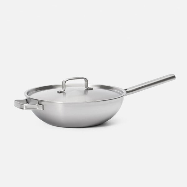 Fabini Wok pánev Lucca 4.0 Standard, ø 30 cm - Nerezová beznýtová pánev z vícevrstvé nerezové oceli s poklicí