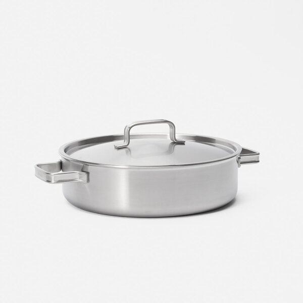Fabini Servírovací tegame pánev Lucca 4.0 Standard, ø 28 cm (4l) - Nerezová beznýtová pánev z vícevrstvé nerezové oceli s poklicí