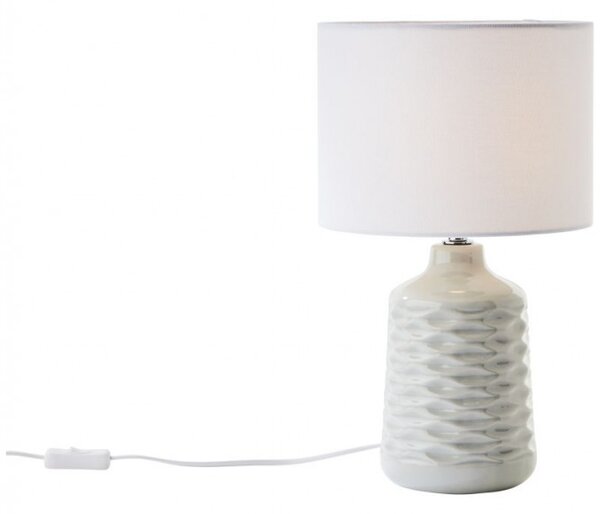 Brilliant 94569/22 Stolní keramická lampa ILYSA ŠEDO-BÍLÁ