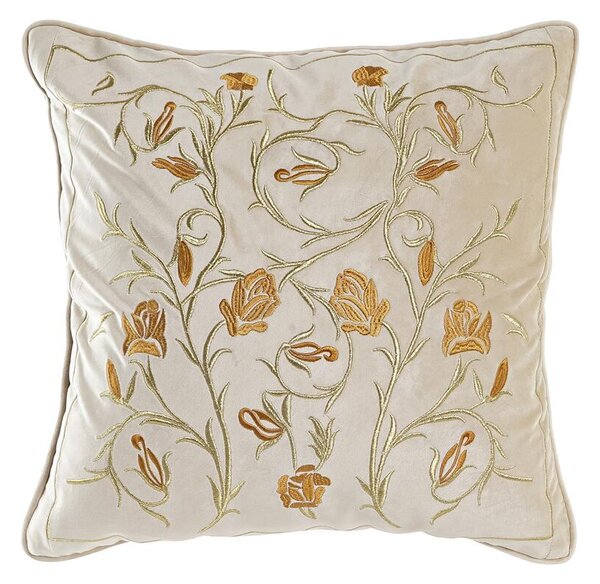 Polštářek DKD Home Decor Zlatá 45 x 10 x 45 cm Cvijeće