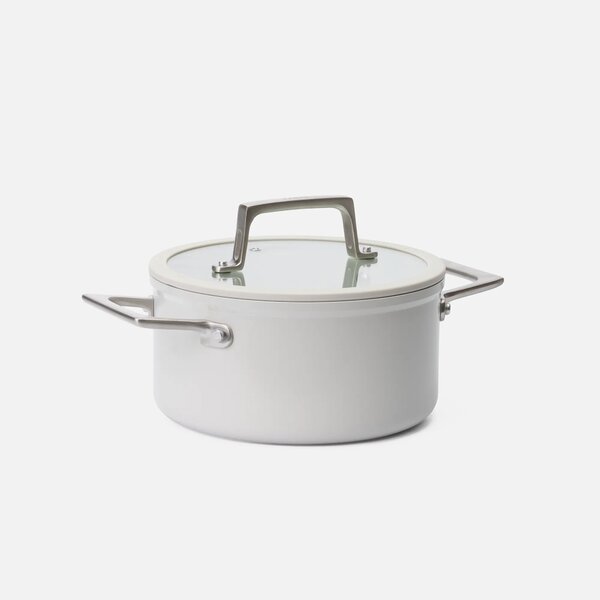 Fabini Hrnec Meda 5.0 Pro, ø 20 cm (2,6 l) - Nepřilnavý hrnec s keramickým povrchem s poklicí, světle šedý