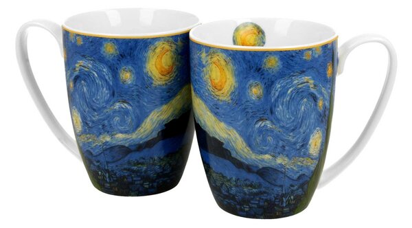 Porcelánový hrnek Van Gogh Starry Night 350 ml sada 2ks