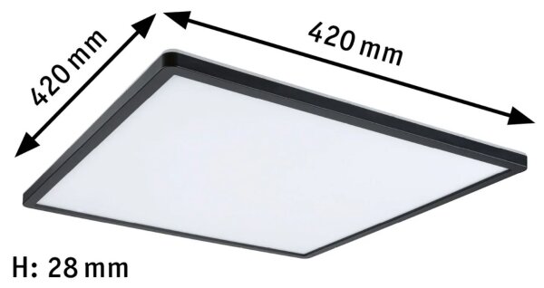 Paulmann 71016 - LED/22W Stmívatelný panel ATRIA 230V 4000K černá