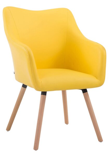 Židle Mack, nohy natura - Žlutá