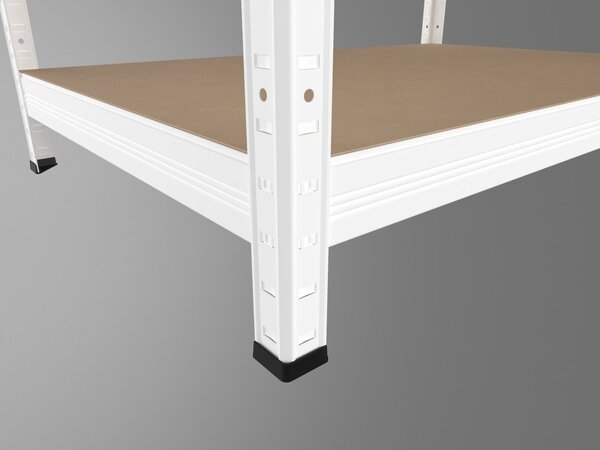 Regál na šanony Biedrax 45 x 75 x 210 cm, bílý, 6 polic MDF, nosnost 200 kg na polici