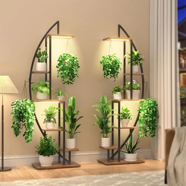 Moonflower™ Stojan Na Rostliny Ve Tvaru Půlměsíce S Osvětlením