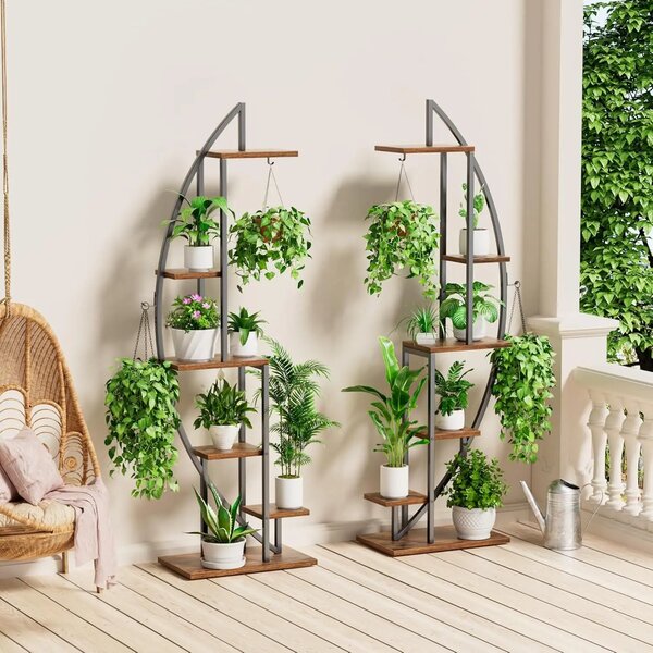 Moonflower™ Stojan Na Rostliny Ve Tvaru Půlměsíce S Osvětlením