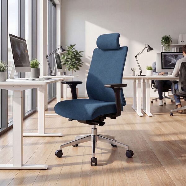 Ergonomická kancelářská židle tmavě modrá VECTOR