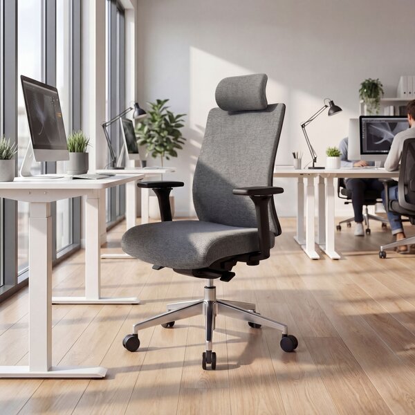 Ergonomická kancelářská židle tmavě šedá VECTOR