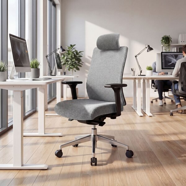 Ergonomická kancelářská židle šedá VECTOR