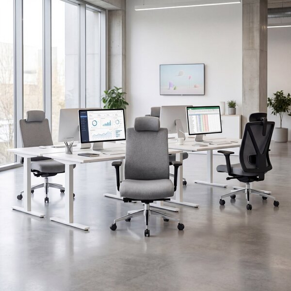 Ergonomická kancelářská židle šedá VECTOR