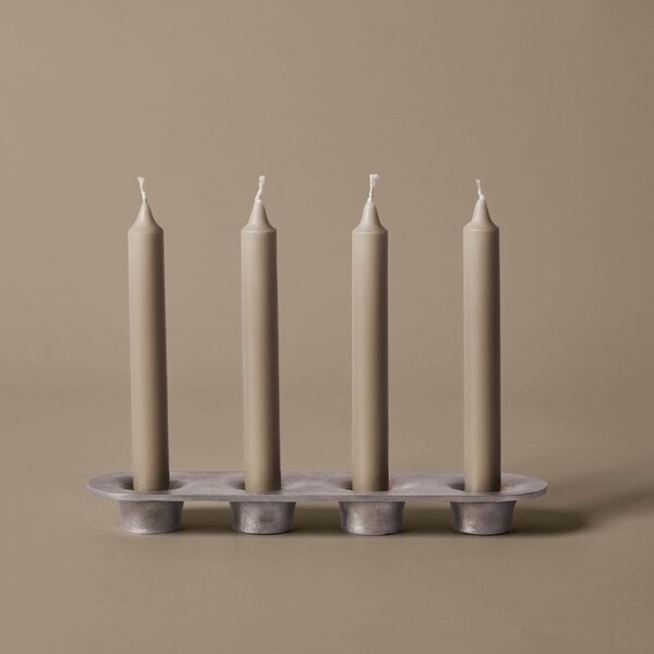 Adventní svícen Soothe Aluminium