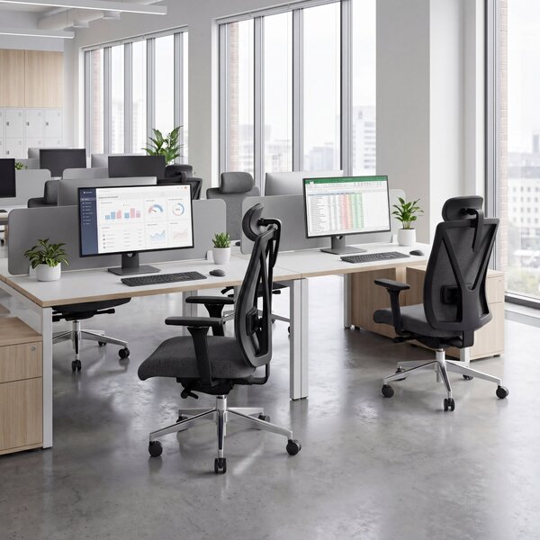 Ergonomická kancelářská židle tmavě šedá VECTOR