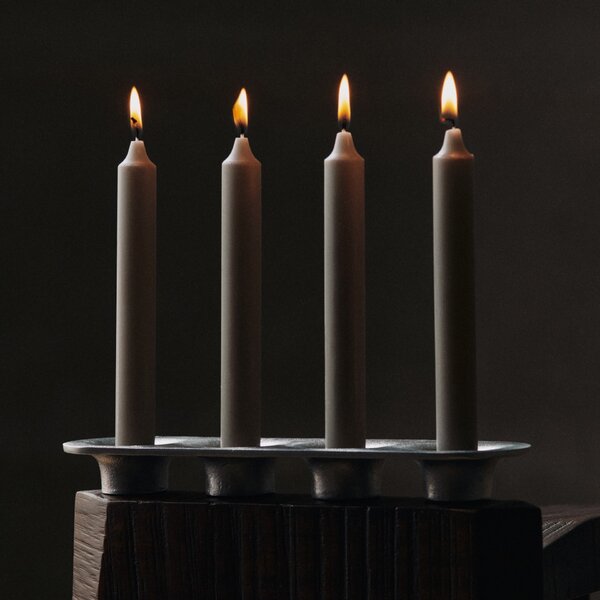 Adventní svícen Soothe Aluminium