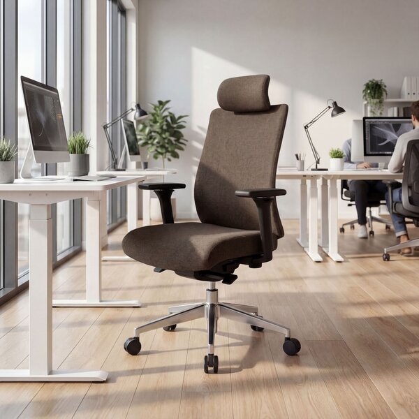 Ergonomická kancelářská židle hnědá VECTOR