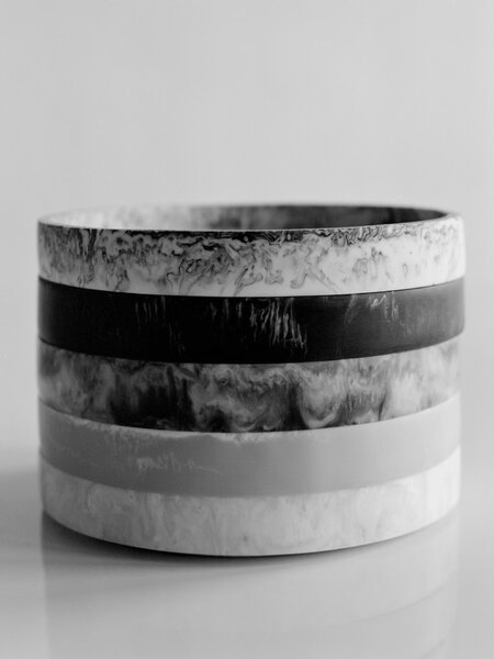 Dekorativní kulatý tác Mist Charcoal Ø 20 cm