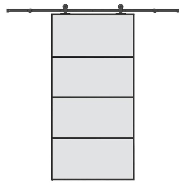 Posuvné dveře s kováním 102,5 x 205 cm ESG sklo a hliník 3332880