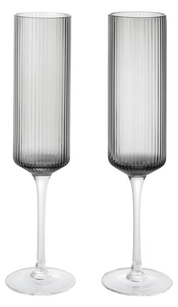Sklenice Ripple Champagne Smoked Grey – set 2 ks
