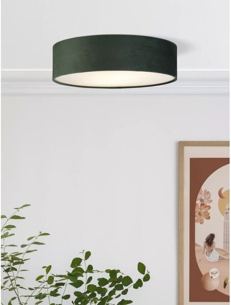 Searchlight 23298-2GR Stropní sametový lustr VELVET ZELENÁ, průměr 38cm