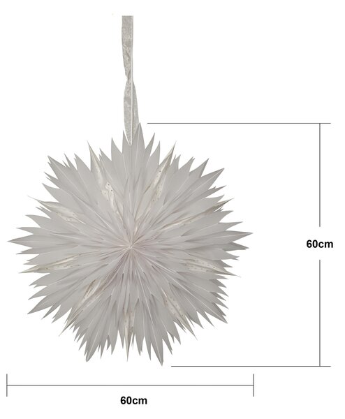 Závěsná svítící hvězda Dis White 60 cm