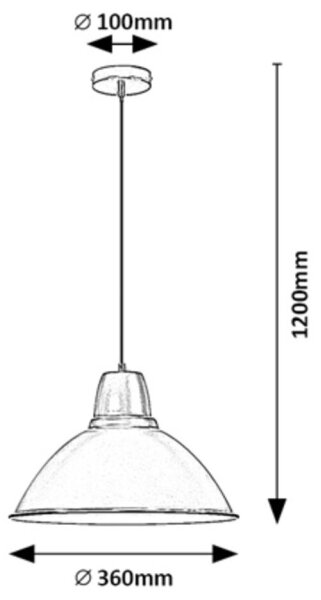Rabalux 72014 - Lustr na lanku WILBOUR 1xE27/60W/230V bílá