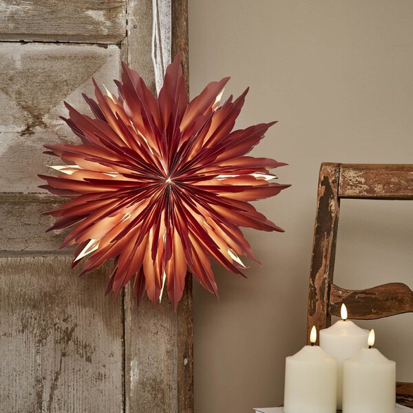 Závěsná svítící hvězda Dis Red 45 cm