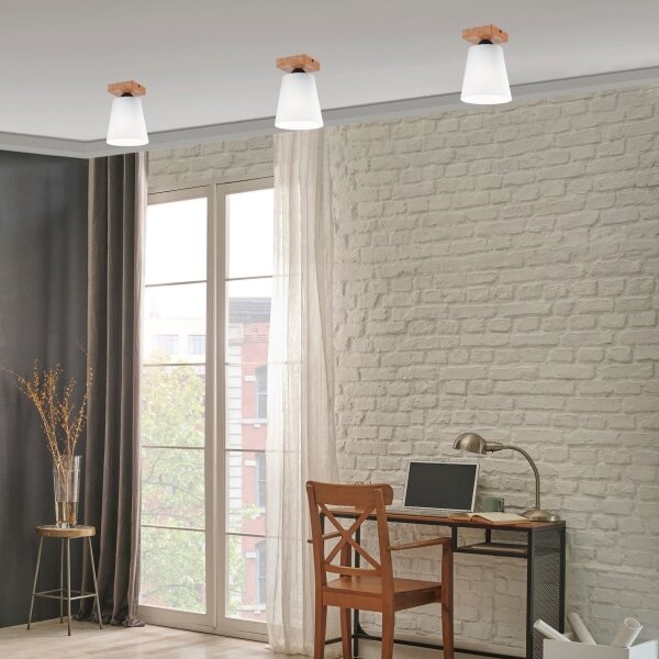 Přisazený lustr LULA 1xE27/60W/230V dub