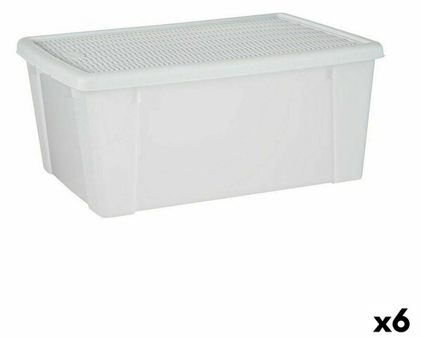 Úložný box s víkem Stefanplast Elegance Bílý Plastické 29 x 17 x 39 cm (6 kusů)