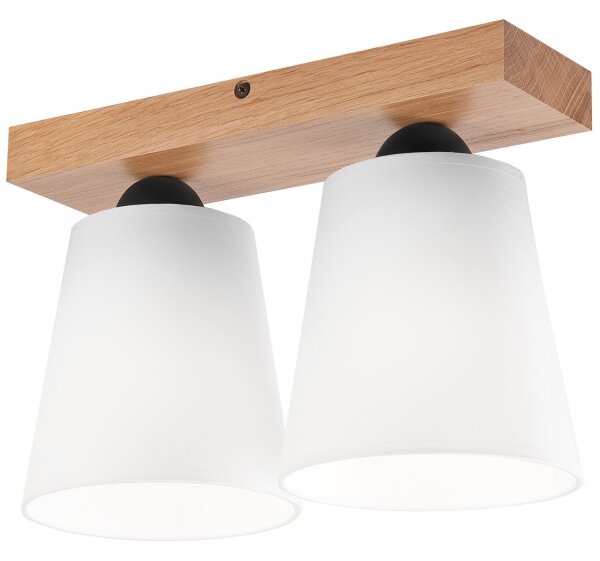 Přisazený lustr LULA 2xE27/60W/230V dub