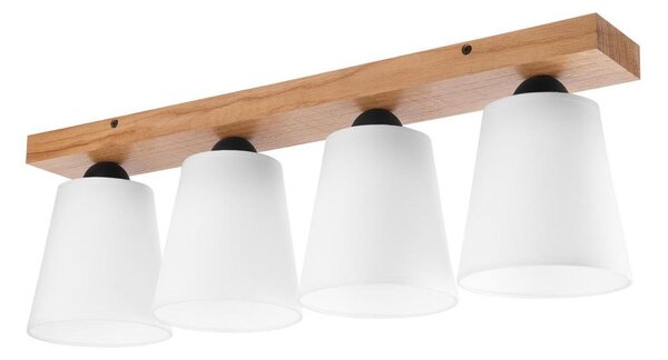 Přisazený lustr LULA 4xE27/60W/230V dub