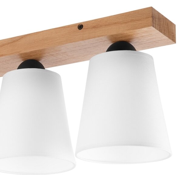 Přisazený lustr LULA 4xE27/60W/230V dub
