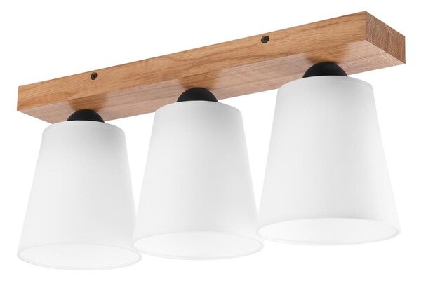 Přisazený lustr LULA 3xE27/60W/230V dub
