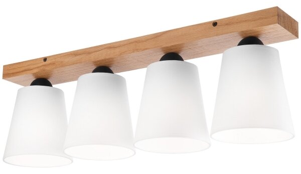Přisazený lustr LULA 4xE27/60W/230V dub
